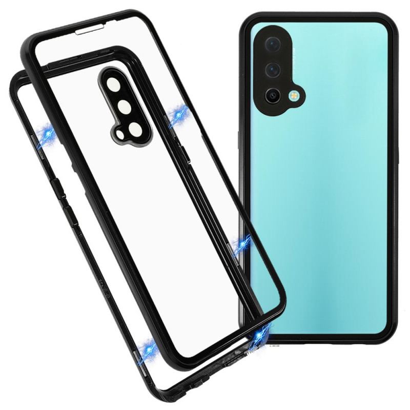 Cover OnePlus Nord CE 5G To Sider Magnetisk Hærdet Glas Og Metal