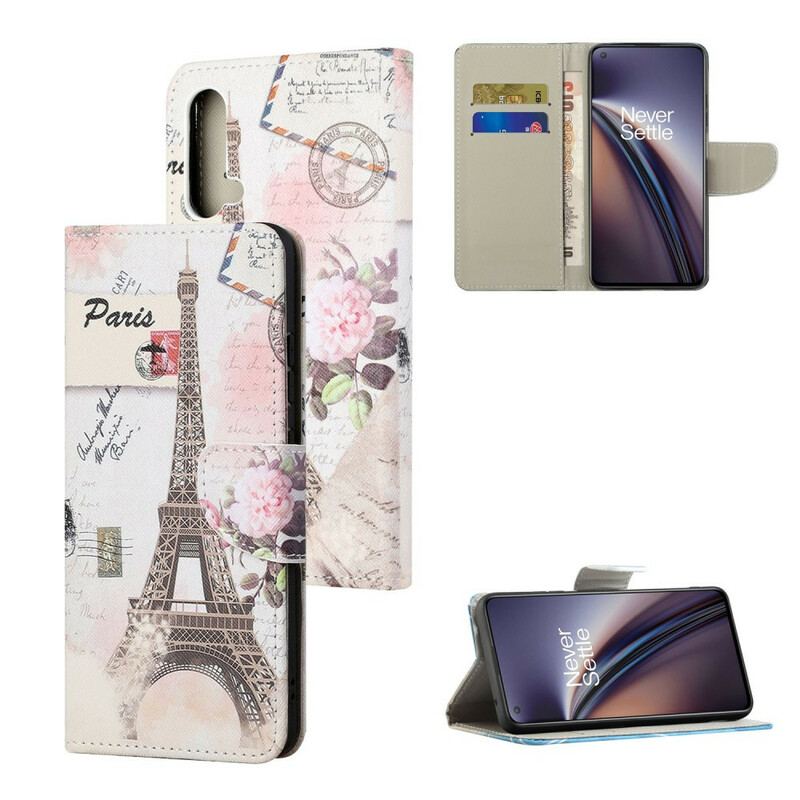 Flip Cover OnePlus Nord CE 5G Retro Eiffeltårnet