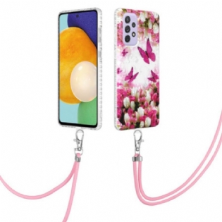 Cover Samsung Galaxy A23 5G Med Snor Med Sommerfuglesnor
