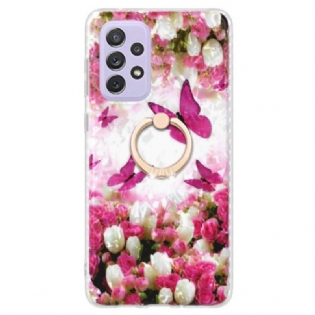 Cover Samsung Galaxy A23 5G Sommerfugle Med Ring-støtte