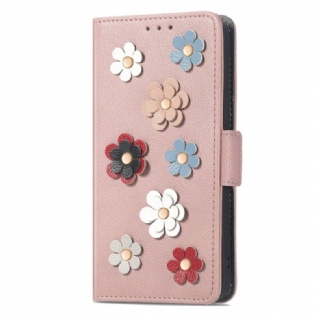 Flip Cover Samsung Galaxy A23 5G 3d Blomster