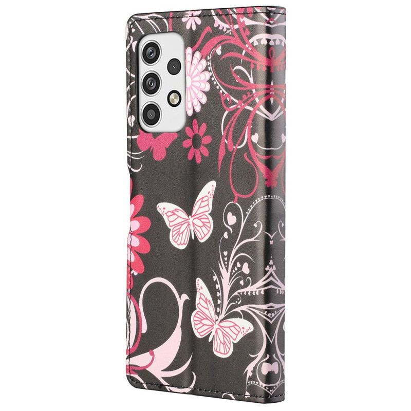 Flip Cover Samsung Galaxy A23 5G Sommerfugle