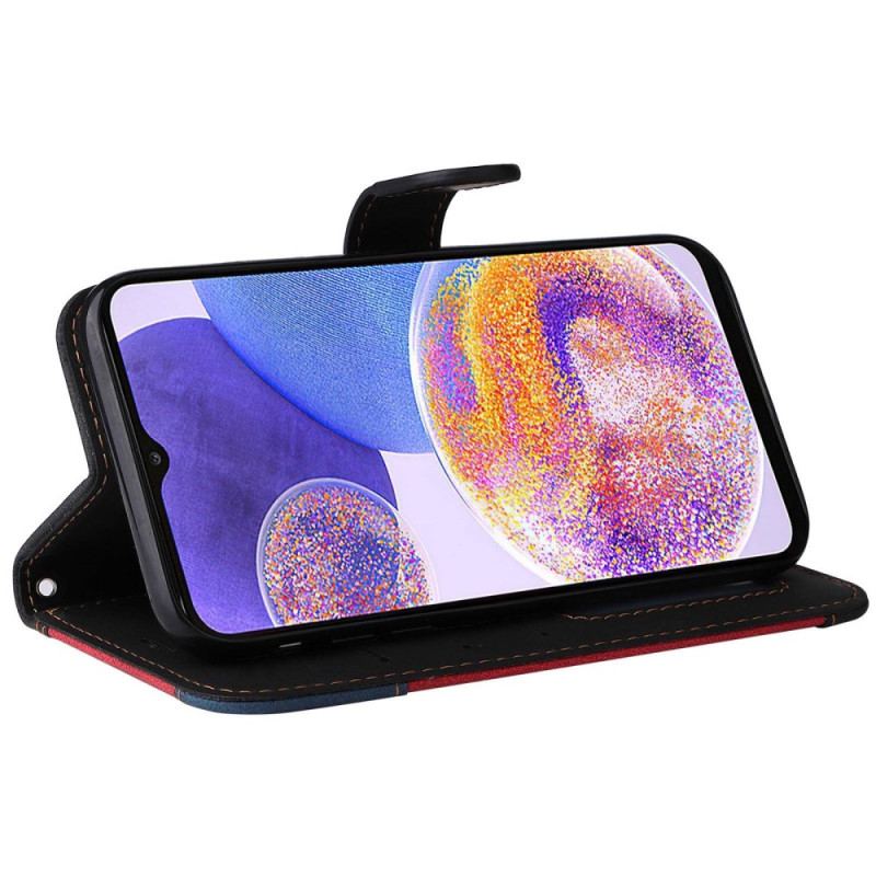 Flip Cover Samsung Galaxy A23 5G Tofarvet Med Rem