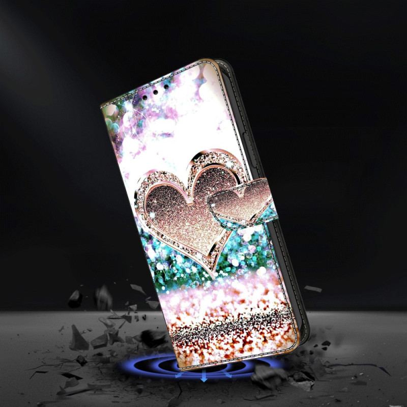 Flip Cover Google Pixel 9 Pro Xl Pink Diamanthjerte