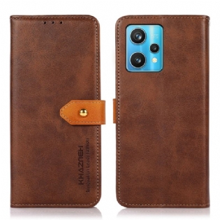 Flip Cover Realme 9 Pro Plus Tofarvet Gyldent Lås Khazneh