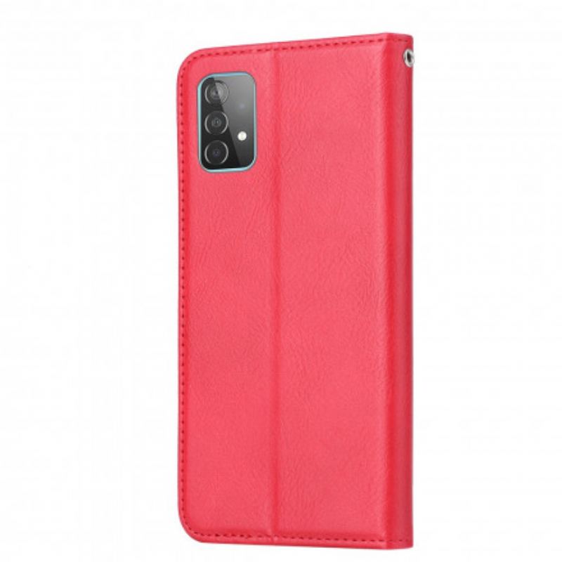 Cover Samsung Galaxy A72 4G / A72 5G Flip Cover Kortholder I Imiteret Læder