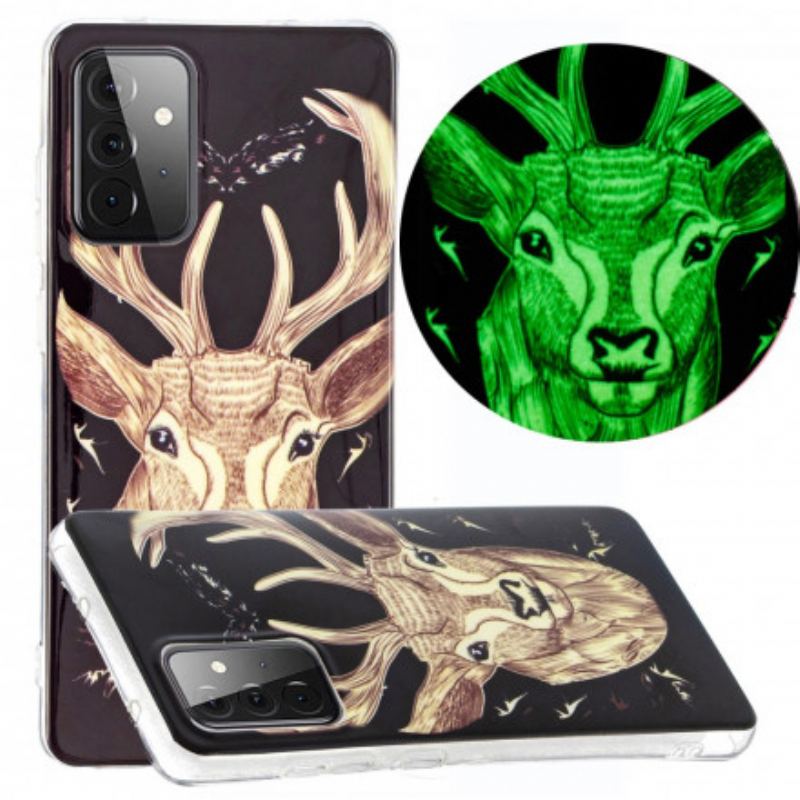 Cover Samsung Galaxy A72 4G / A72 5G Fluorescerende Majestic Deer