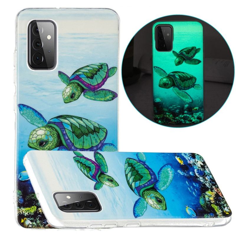 Cover Samsung Galaxy A72 4G / A72 5G Fluorescerende Skildpadder