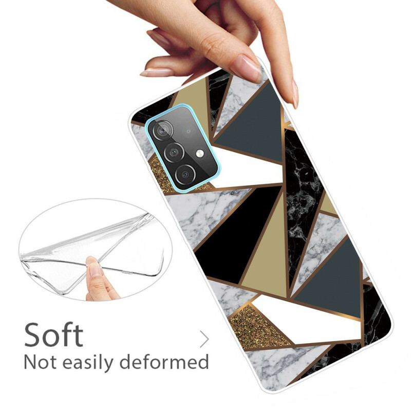 Cover Samsung Galaxy A72 4G / A72 5G Geometrisk Marmor