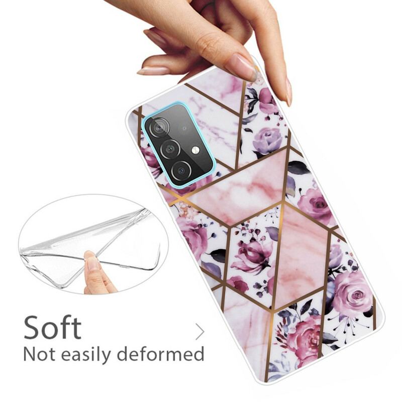 Cover Samsung Galaxy A72 4G / A72 5G Geometrisk Marmor