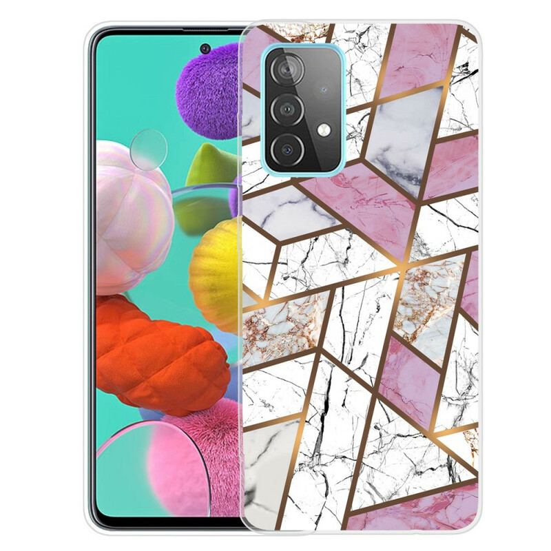 Cover Samsung Galaxy A72 4G / A72 5G Geometrisk Marmor