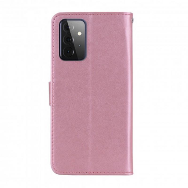 Flip Cover Samsung Galaxy A72 4G / A72 5G Ugle Mandala Og Charm