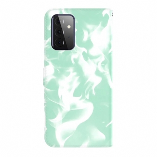 Læder Cover Samsung Galaxy A72 4G / A72 5G Abstrakt Mønster