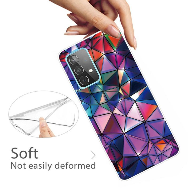 Mobilcover Samsung Galaxy A72 4G / A72 5G Fleksibel Geometri