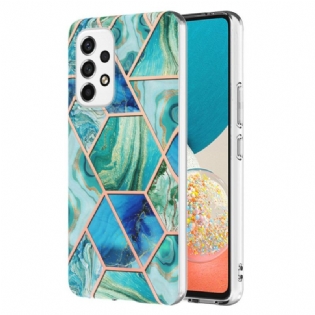 Cover Samsung Galaxy M53 5G Prangende Geometrisk Marmor