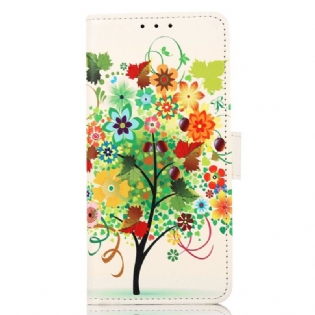 Flip Cover Samsung Galaxy M53 5G Blomstrende Træ