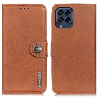 Flip Cover Samsung Galaxy M53 5G Imiteret Læder Khazneh