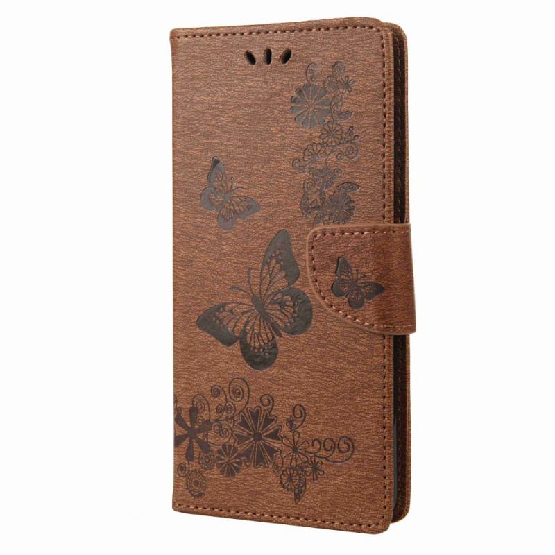 Flip Cover Samsung Galaxy M53 5G Med Snor Strappy Butterflies Design