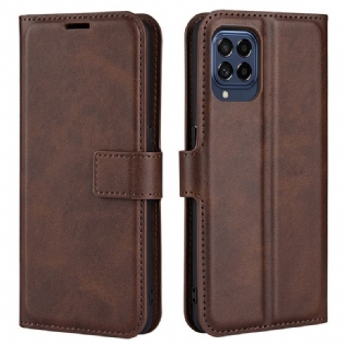 Flip Cover Samsung Galaxy M53 5G Slank Ekstrem Lædereffekt