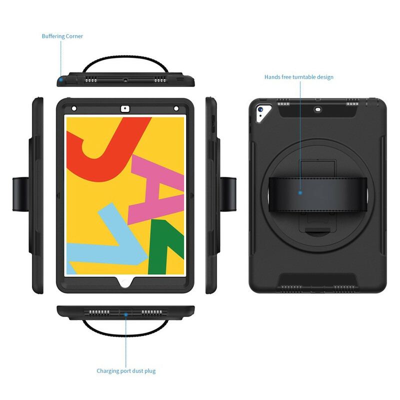 Cover iPad 10.2" (2020) (2019) Ultra Resistent Med Rem Og Støtte