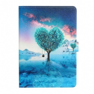 Flip Cover iPad 10.2" (2020) (2019) Træ Hjerte