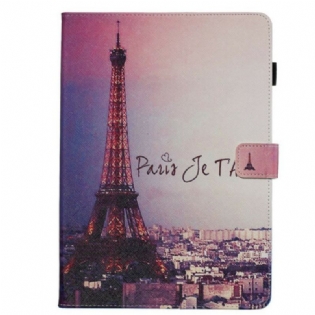Læder Cover iPad 10.2" (2020) (2019) Paris Jeg Elsker Dig
