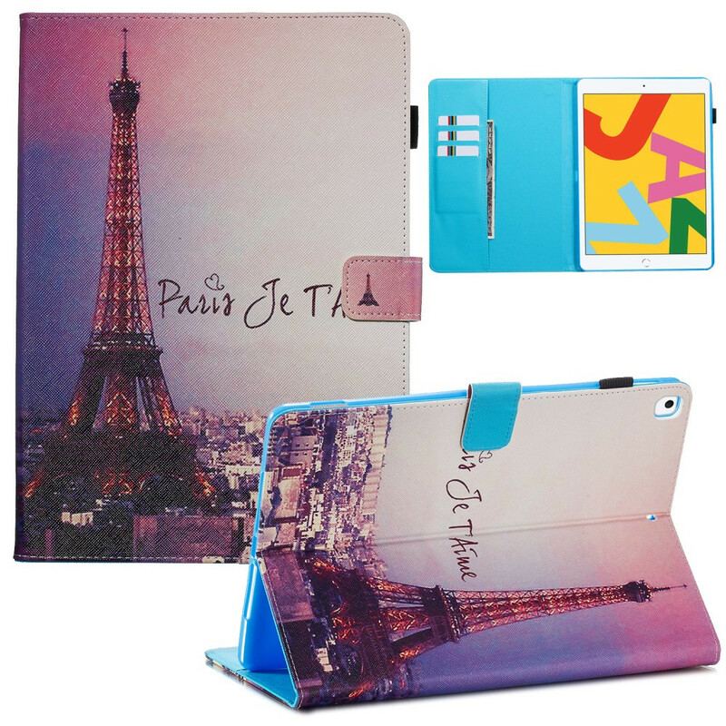 Læder Cover iPad 10.2" (2020) (2019) Paris Jeg Elsker Dig