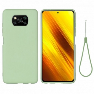 Cover Poco X3 / X3 Pro / X3 NFC Flydende Silikonedesign Med Snor