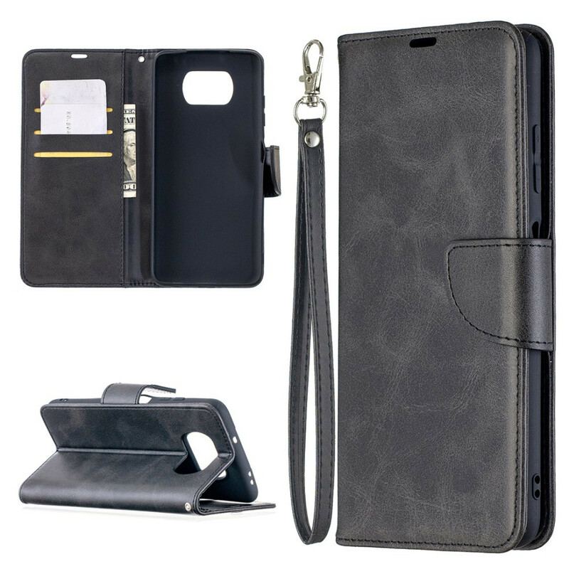 Flip Cover Poco X3 / X3 Pro / X3 NFC Læder Cover Glat Flap Skrå