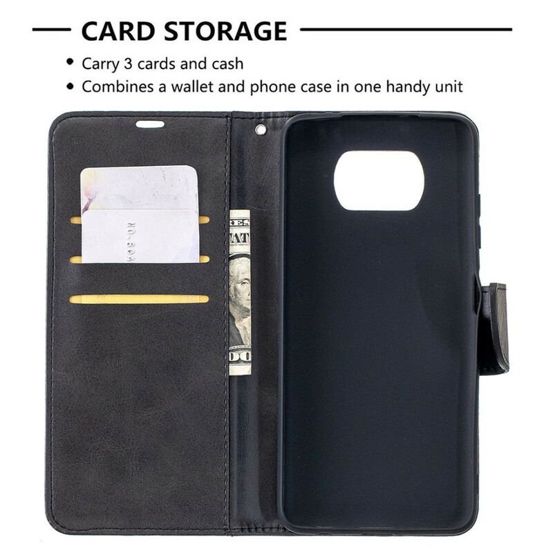Flip Cover Poco X3 / X3 Pro / X3 NFC Læder Cover Glat Flap Skrå