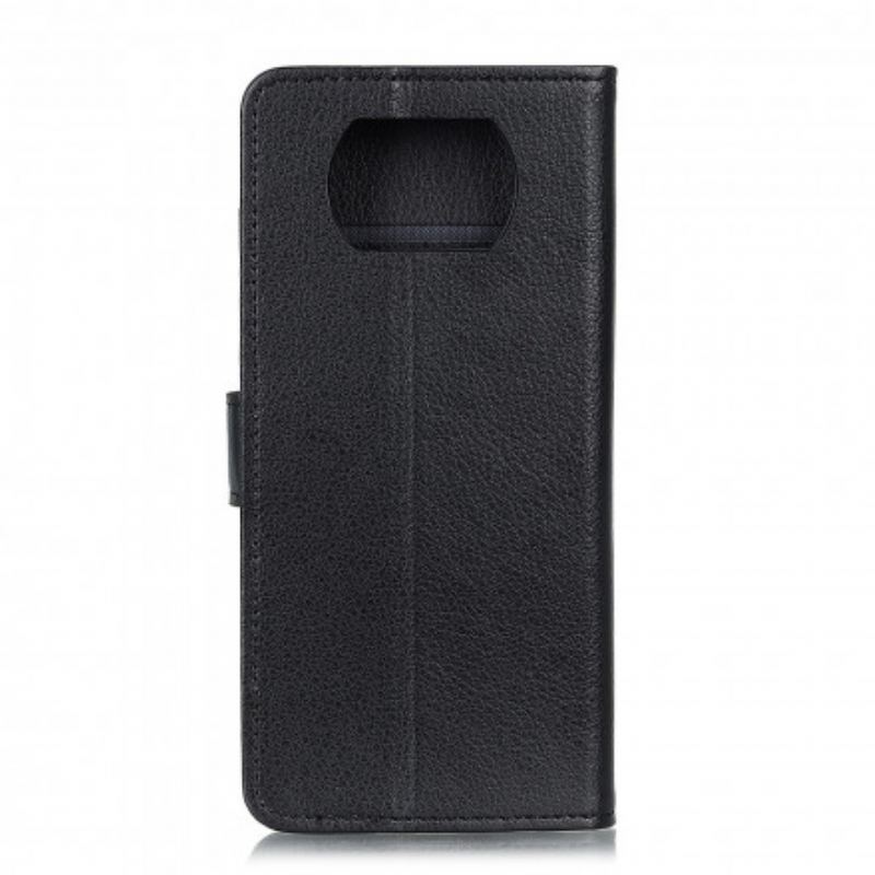 Flip Cover Poco X3 / X3 Pro / X3 NFC Litchi Imiteret Læder