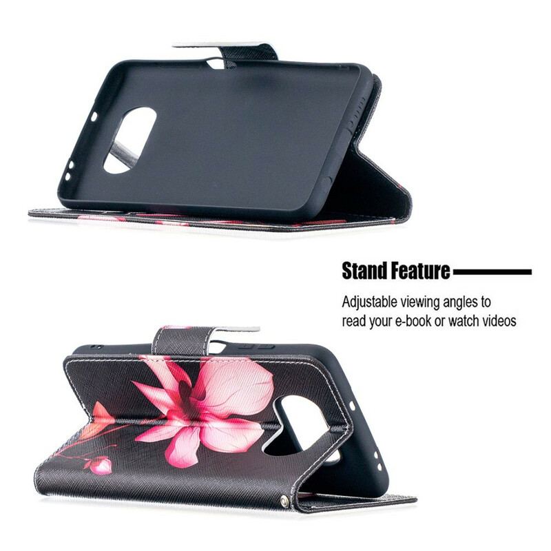 Flip Cover Poco X3 / X3 Pro / X3 NFC Lyserød Blomst
