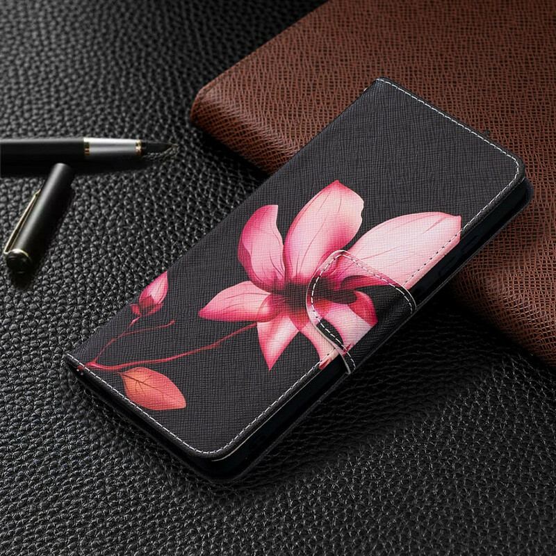Flip Cover Poco X3 / X3 Pro / X3 NFC Lyserød Blomst