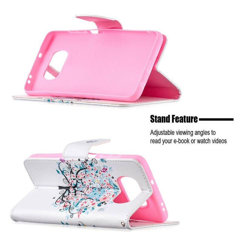 Læder Cover Poco X3 / X3 Pro / X3 NFC Blomstret Træ