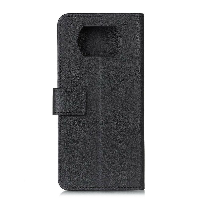 Læder Cover Poco X3 / X3 Pro / X3 NFC Enkel Skinnende Lædereffekt