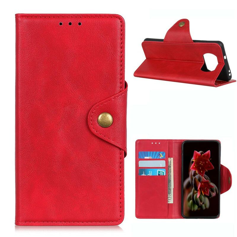 Læder Cover Poco X3 / X3 Pro / X3 NFC Imiteret Læder Knap