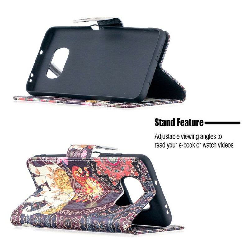Læder Cover Poco X3 / X3 Pro / X3 NFC Indiske Elefanter