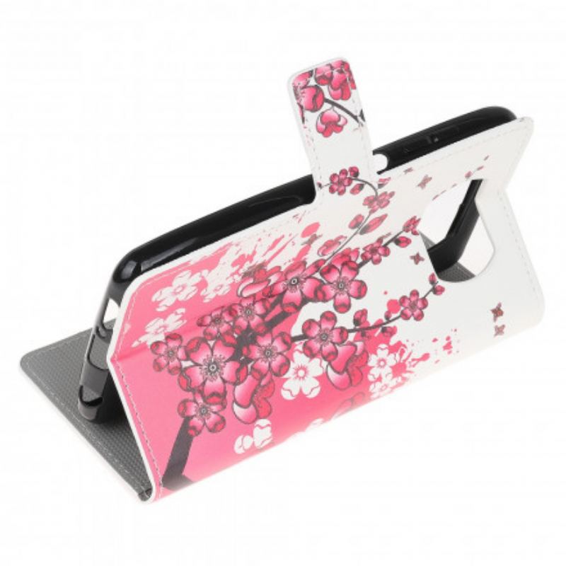 Læder Cover Poco X3 / X3 Pro / X3 NFC Tropiske Blomster