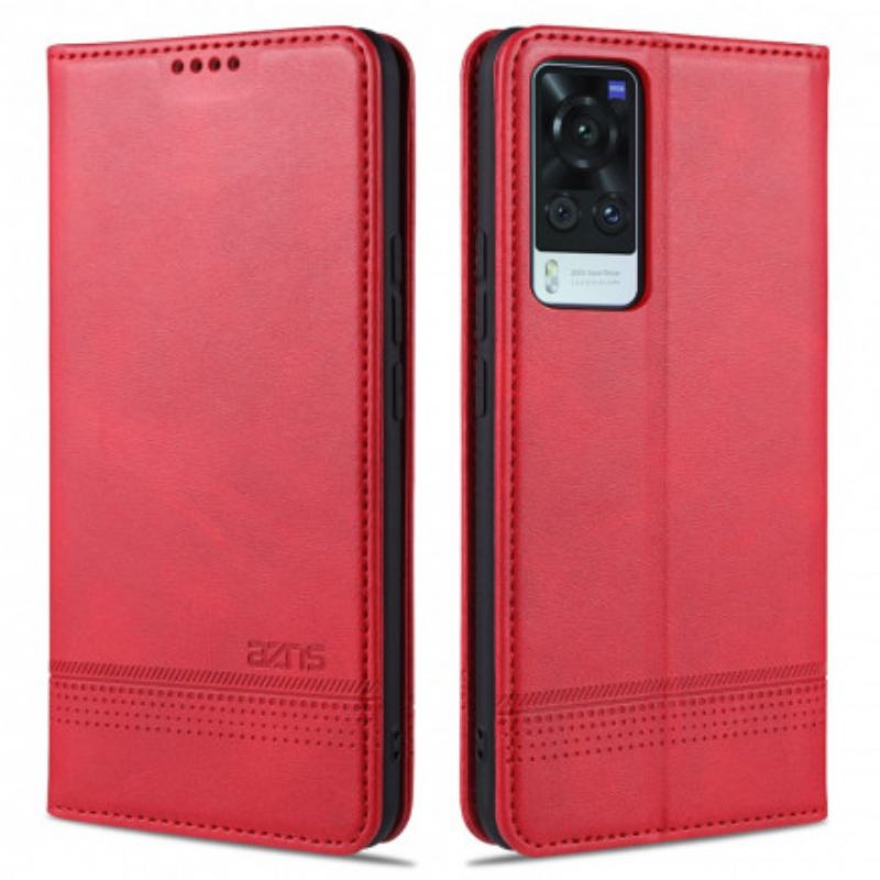Cover Vivo X60 Pro Flip Cover Azns Læderstyling