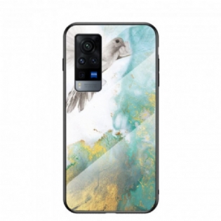 Cover Vivo X60 Pro Marmorfarver Hærdet Glas