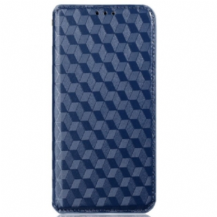 Cover Poco F4 GT Flip Cover Lædereffekt 3d-tekstur