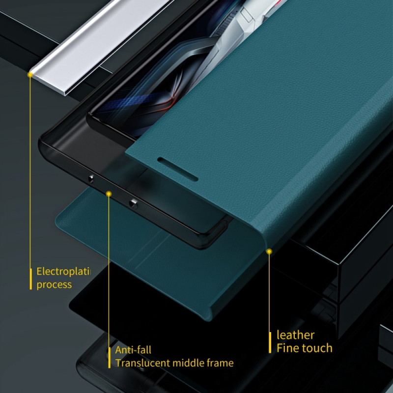 Cover Poco F4 GT Flip Cover Nyt Design I Kunstlæder