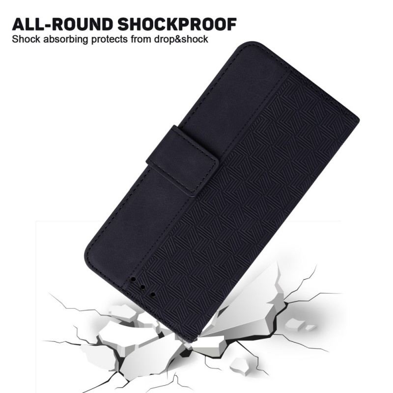 Flip Cover Poco F4 GT Med Snor Strappy Mønster