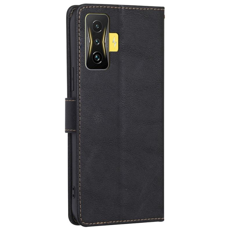 Læder Cover Poco F4 GT Vintage Læderstil Rfid