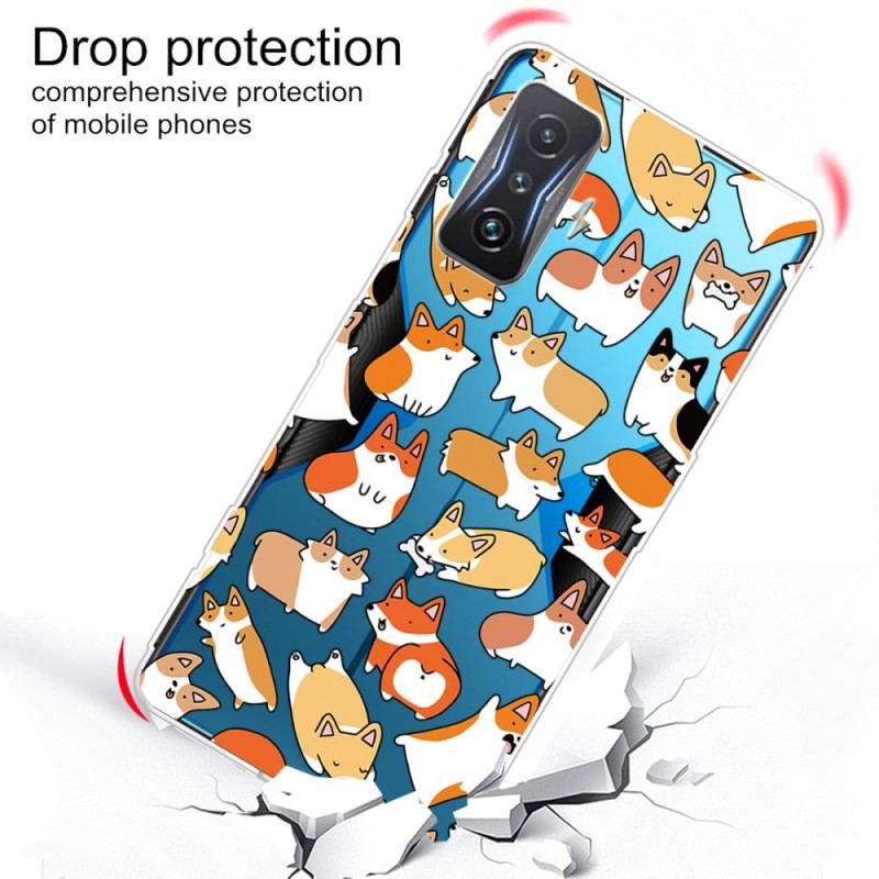 Mobilcover Poco F4 GT Flere Hunde