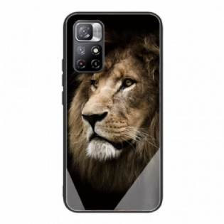 Cover Xiaomi Redmi Note 11 Pro Plus 5G Løvehoved Hærdet Glas
