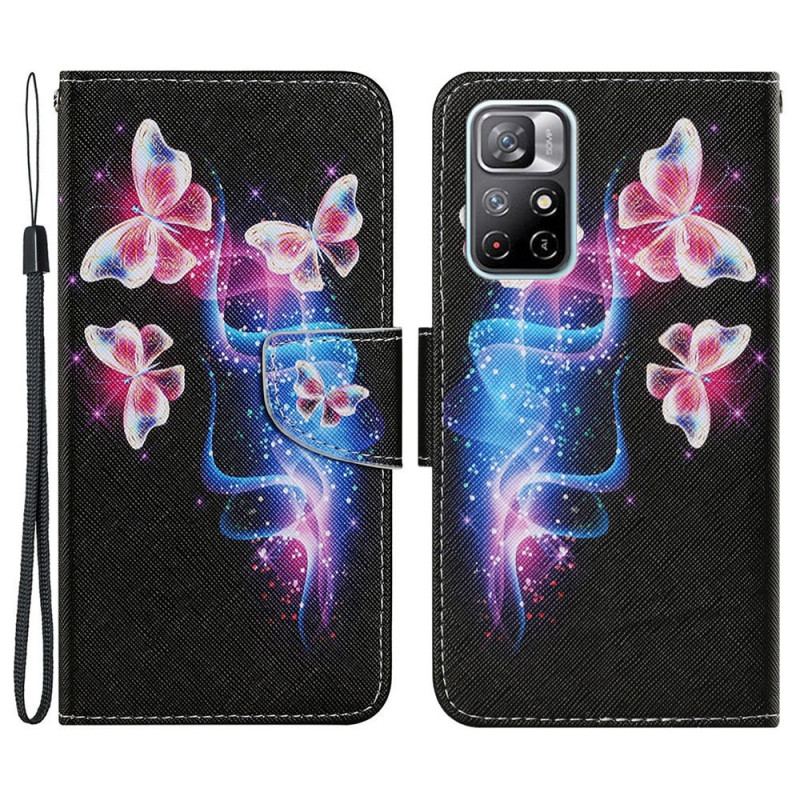Flip Cover Xiaomi Redmi Note 11 Pro Plus 5G Sommerfugle Og Snor