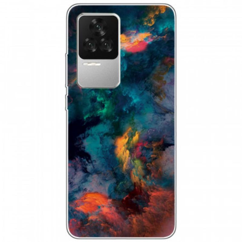 Cover Poco F4 Farverig Sky Silikone