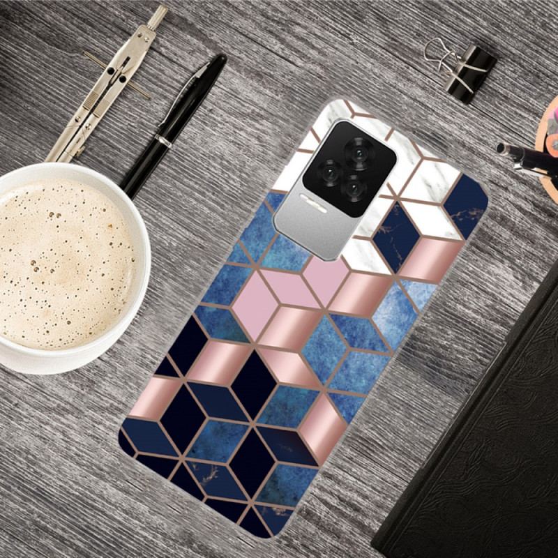 Cover Poco F4 Stiliseret Marmor