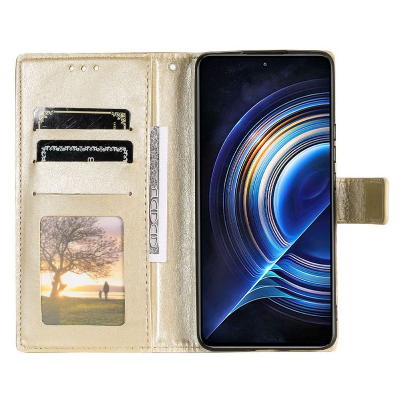 Flip Cover Poco F4 Mandala Sun Med Snor
